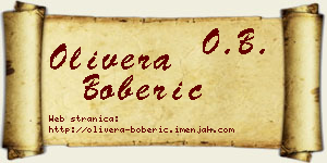 Olivera Boberić vizit kartica